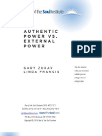 Authentic Power vs External Power GARY ZUKAV