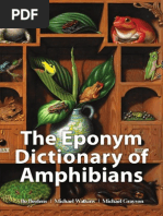 Download Eponym Dictionary of Amphibians - Contents and sample Chapter by Pelagic Publishing SN130895336 doc pdf