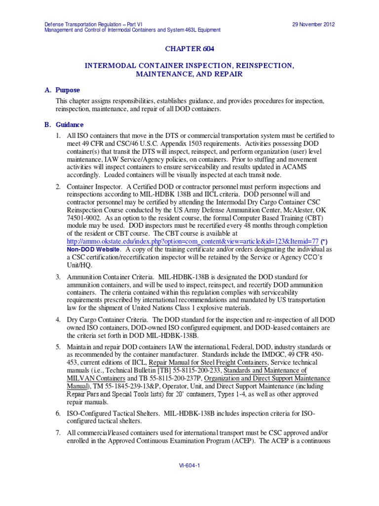 Intermodal Container Inspection Guidelines | PDF | United States ...