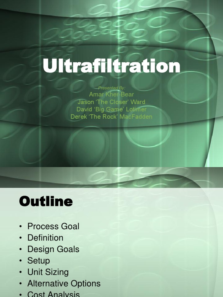 Ultra Filtration PDF Membrane Chemistry