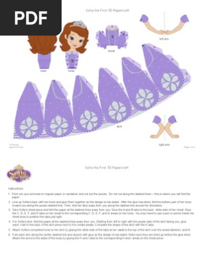 Sofia the First 3d Papercraft Craft Printable 1012