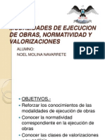 Modalidades de Ejecucion de Obras, Normatividad y