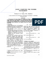 An Analogue Computer For Fourier Transforms : Professor D. G. Tucker, D.Sc. (Member) T