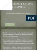 Discusion de La Gran Colombia