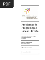 Problemas de  Programação  Linear