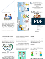 Triptico Educ para La Salud