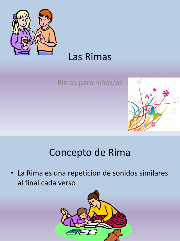 Concepto de Rima para Niños | PDF | Artes del Lenguaje y Comunicación