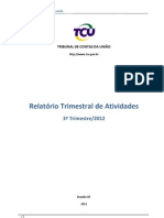 TCU - Relatório Trimestral de Atividades 3º trimestre/2012 - Governo Federal