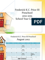 Price Preschool Calendar