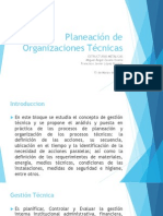 Planeación de Organizaciones Técnicas