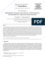 Optimization of Transit Route Network, Vehicle Headways