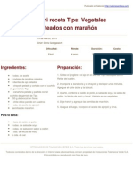 Sabores en Linea - Mini Receta Tips - Vegetales Salteados Con Marañón - 2013-03-13 PDF