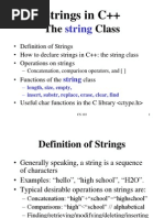 Strings in C++: The Class