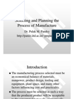 Selecting and Planning The Process of Manufacture