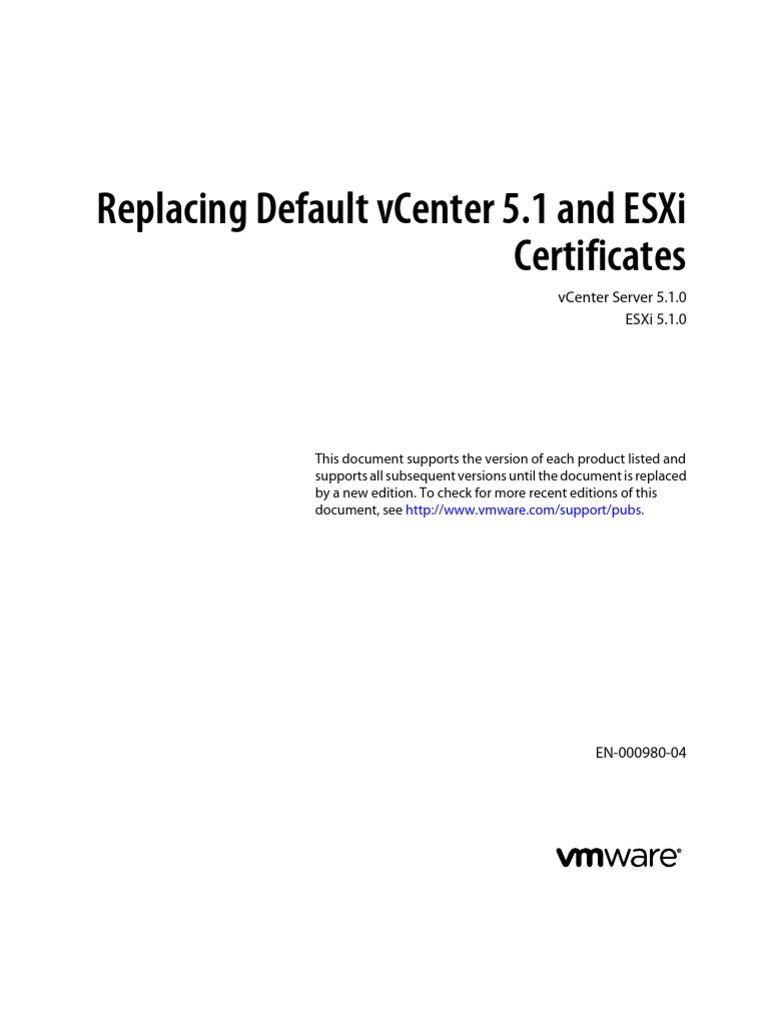 VSP 51 Vcserver Esxi Certificates Download Free PDF Transport Layer