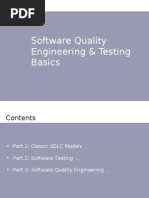 Software Quality Engineering & Testing Basics