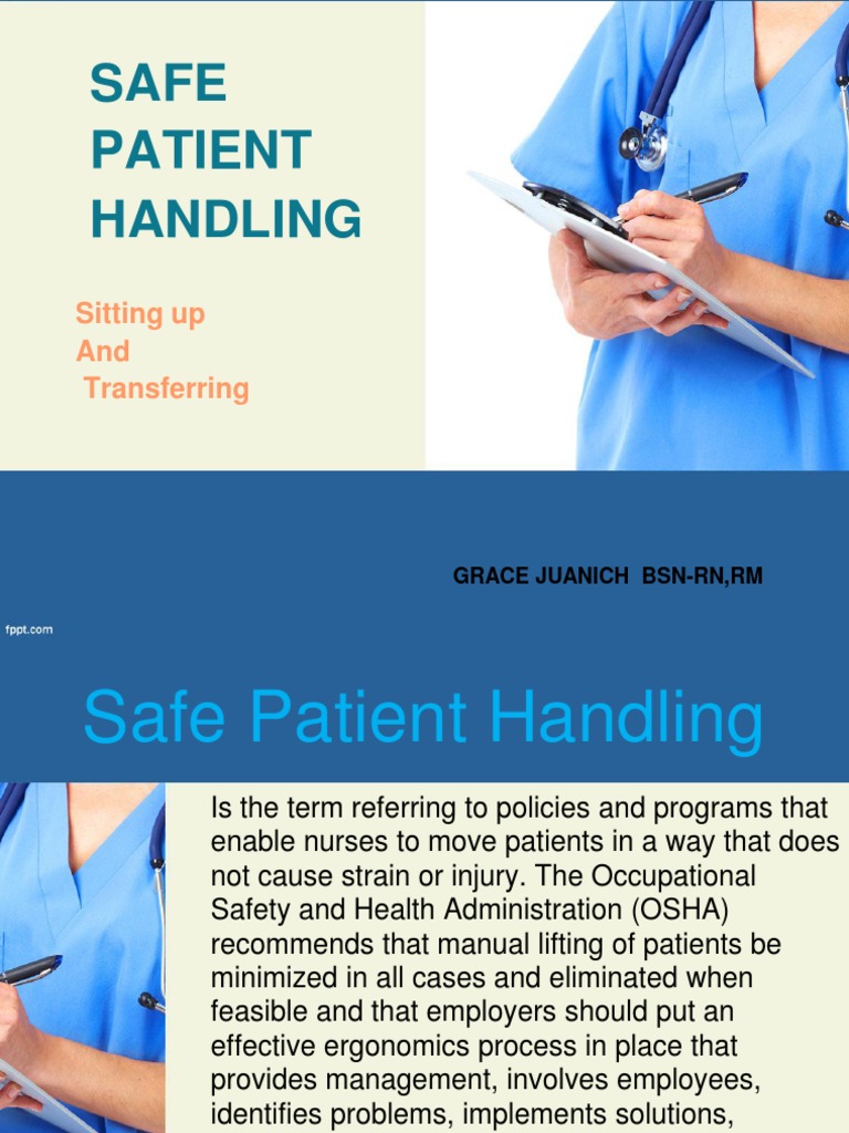 Safe Patient Handling Sitting Up and Transferring PDF Chair