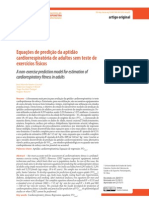 2012 Equações de predição da aptidão cardiorespiratória de adultos sem testes de exercícios físicos