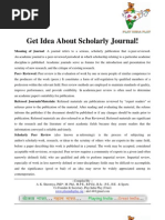 Download Get Idea About Scholarly Journal  by Dr Awadhesh Kumar Shirotriya SN130997797 doc pdf