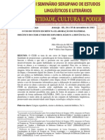 O Uso Do Texto Escrito Na Elaboração Do Material Didático Do Cesb