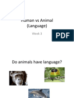 Human Vs Animal (Language) : Week 3