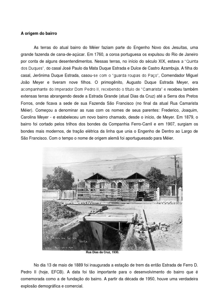 O Méier É Um Bairro Localizado Na Zona Norte Do Rio de Janeiro | PDF ...