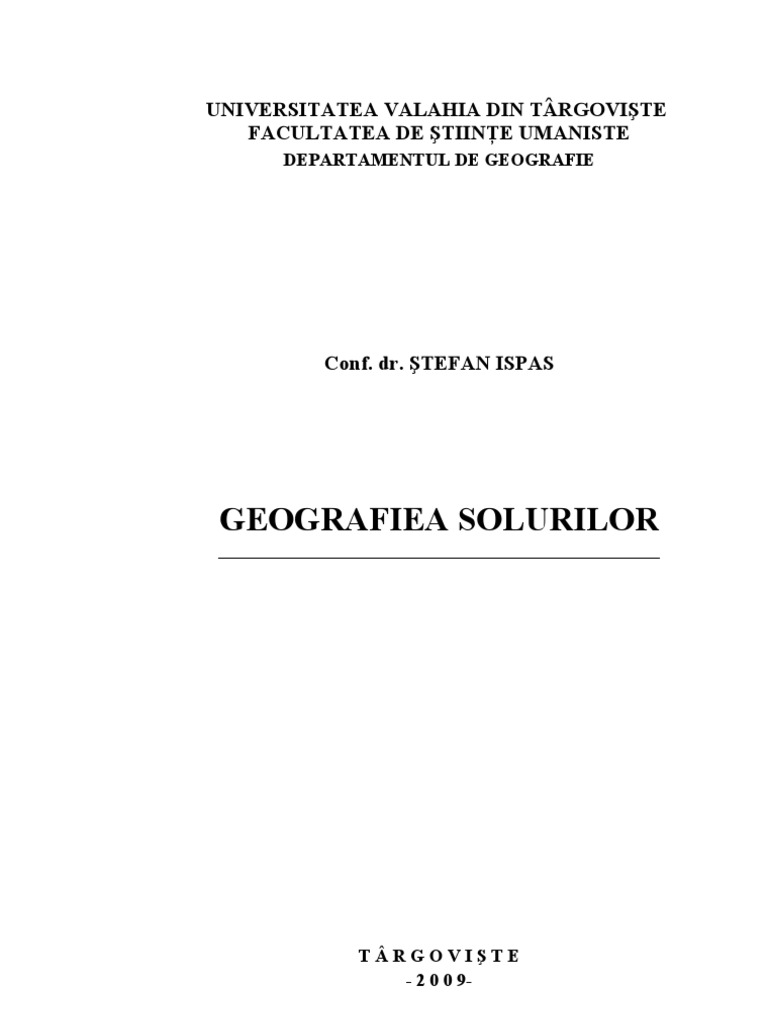 Geografia. Solurilor | PDF