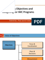 Establishing Objectives & Budgeting For IMC Programs