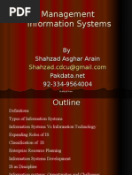 Download Management Information System MIS by Shahzad Asghar Arain SN13104918 doc pdf
