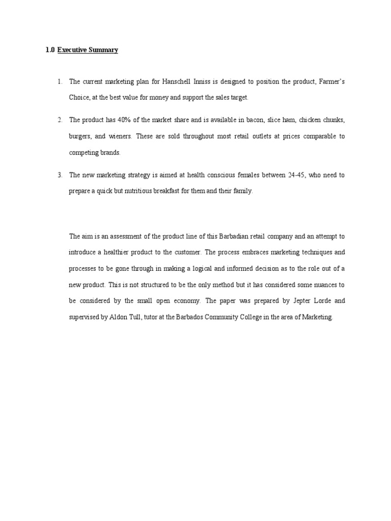 Hanschell Inniss Marketing Strategy Overview | PDF | Brand | Strategic ...