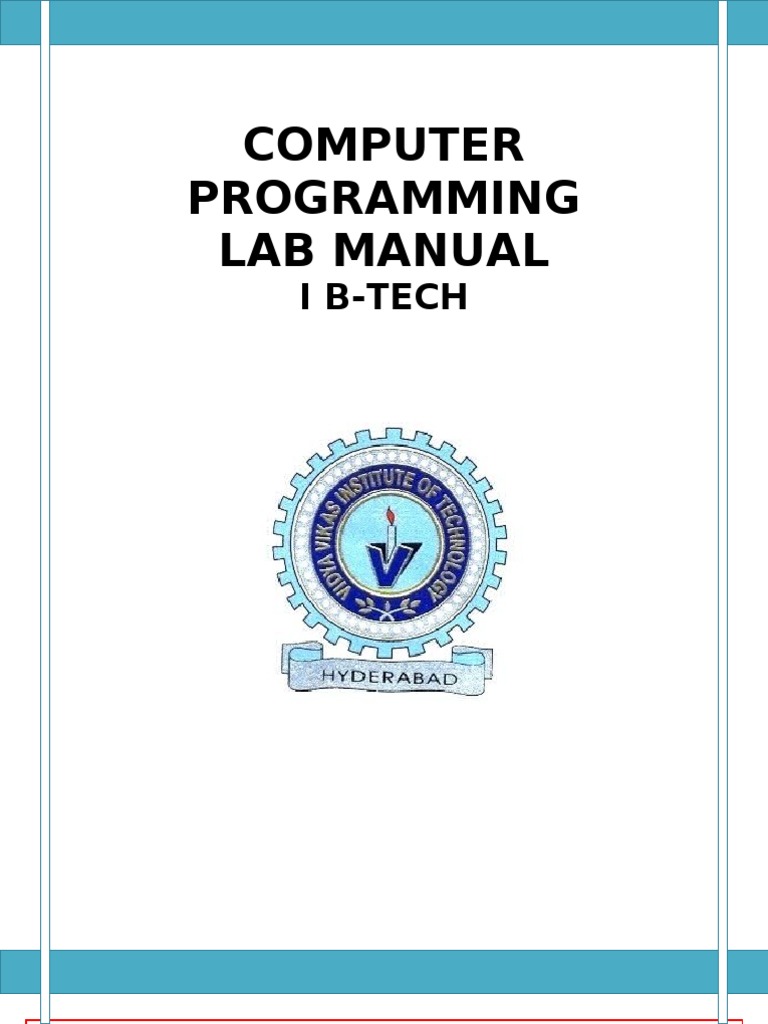 CP Lab Manual PDF Programming Language C (Programming Language)