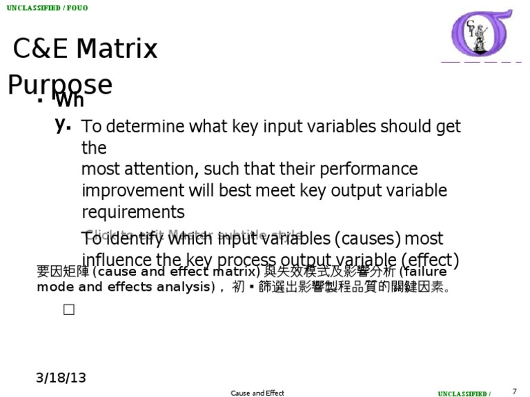 Cause and Effect Matrix Analysis Guide | PDF | Business | Computers