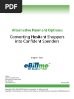 Download Alternative Payment Options - Converting Hesitant Shoppers Into Confident Spenders by eBillme SN13107611 doc pdf