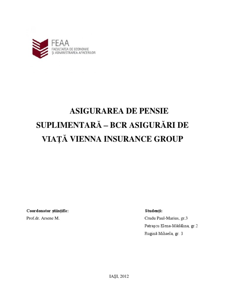 Asigurarea De Pensie Sumplimentara La Bcr Asigurari De Viata