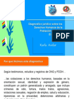 Karla Avelar (Comcavis Trans), Diagnóstico jurídico sobre los derechos humanos de la población LGBTI de 