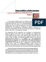 Fundamentalismo Político Criollo Peruano Cuando La Política Se Confunde Con El Dogma.