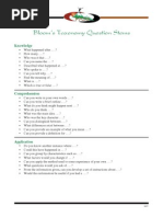 20 Bloom Question Cues Chart PDF | PDF | Critical Thinking | Reading ...