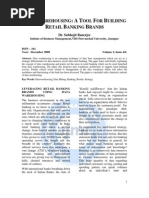 Download DATA WAREHOUSING A TOOL FOR BUILDING RETAIL BANKING BRANDS by subhojit_b SN13109476 doc pdf