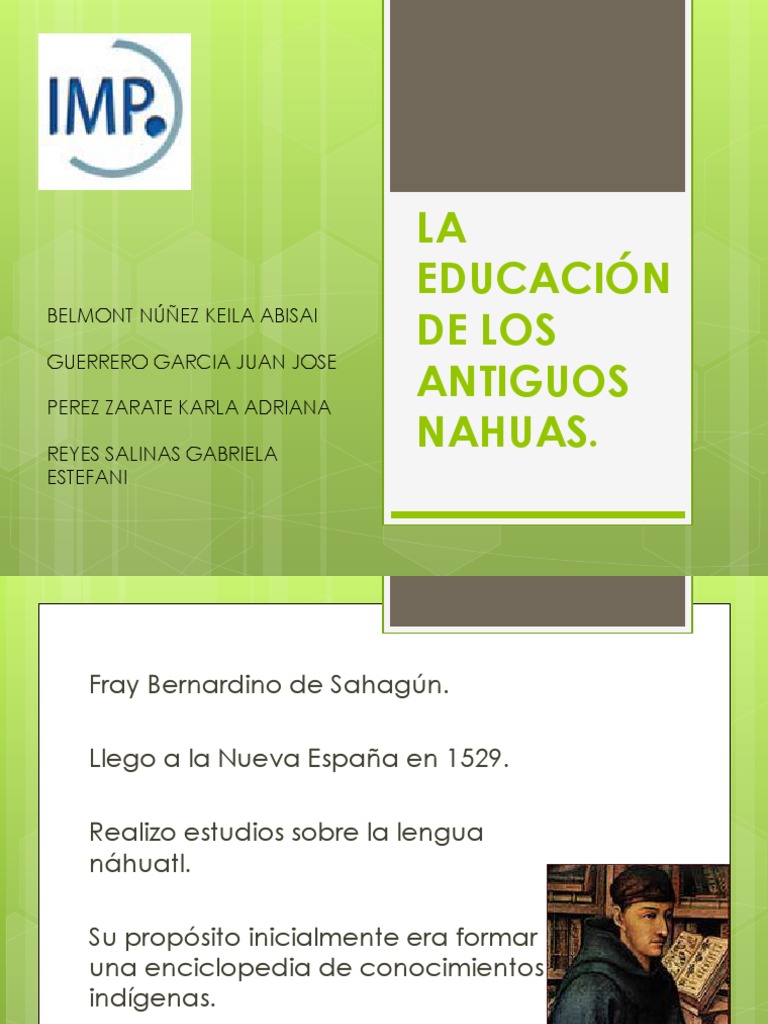 La Educación de Los Antiguos Nahuas PDF Náhuatl