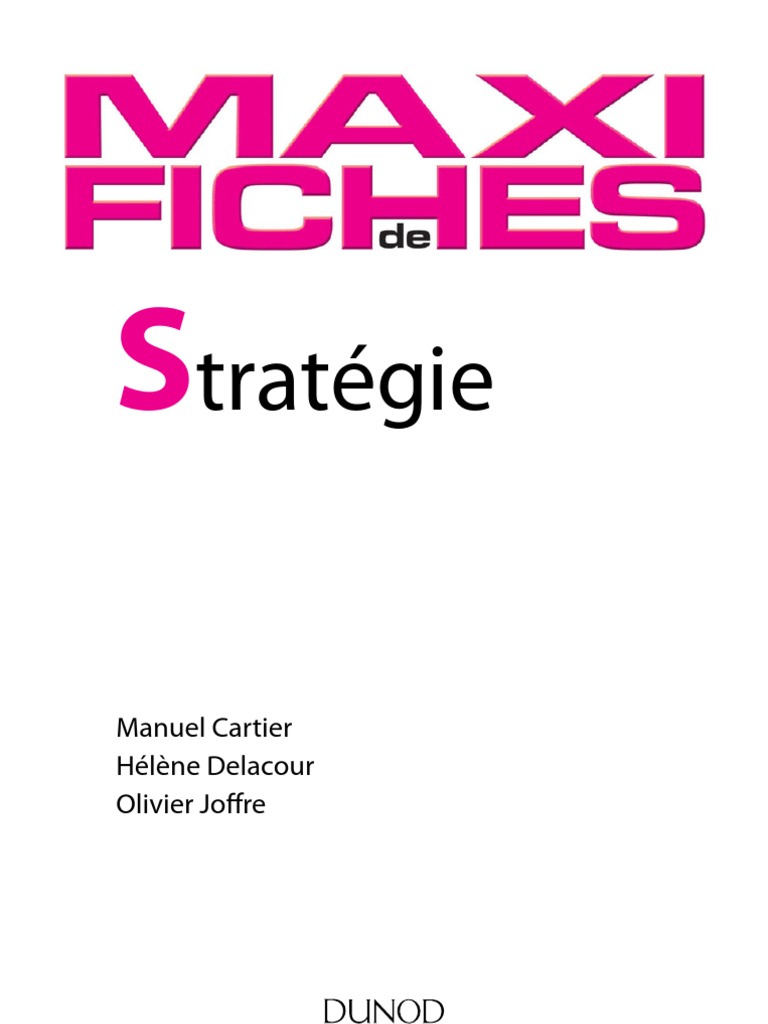 Maxi Fiches de Stratégie | PDF | Affaires