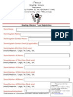 Bowling 4 Seniors Team Registration Blank