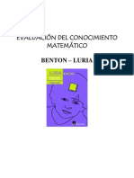 EVALUACIÓN DEL CONOCIMIENTO MATEMÁTICO - BENTON_y_LURIA