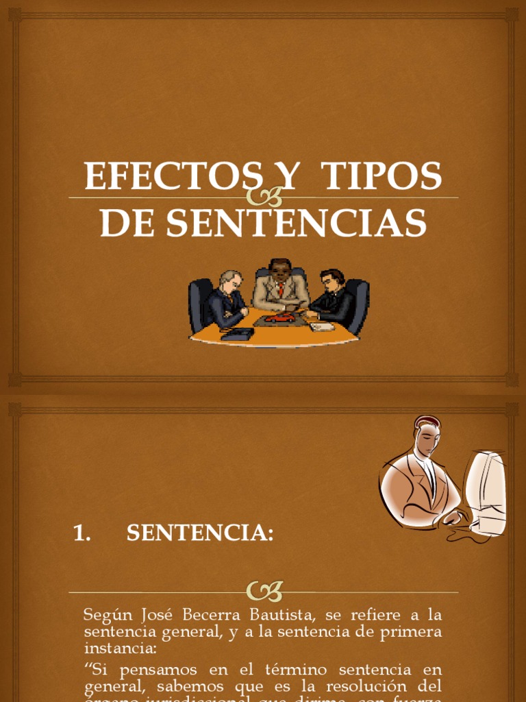 1 Efectos y Tipos de Sentencias | PDF | Res Judicata | Sentencia (Ley)