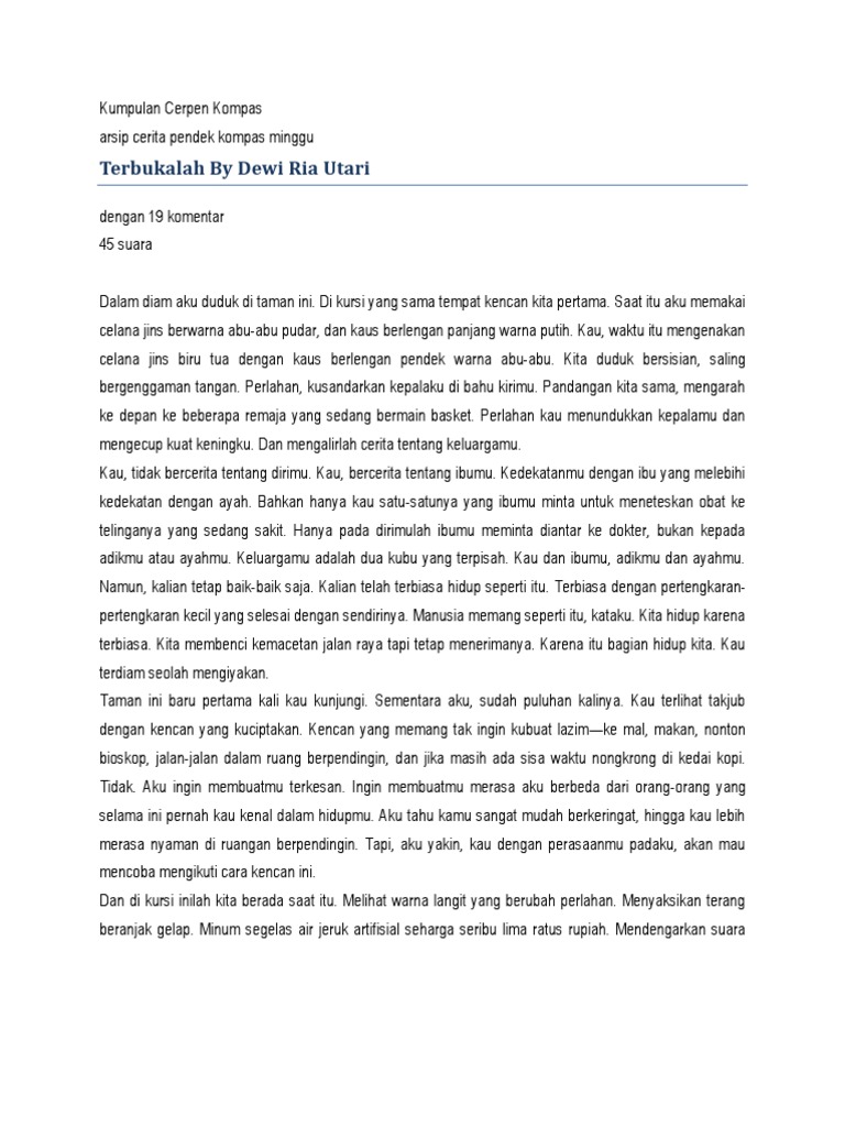 Terbukalah by Dewi Ria Utari | PDF