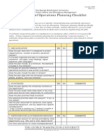 Disaster: COOP Planning Checklist 2008