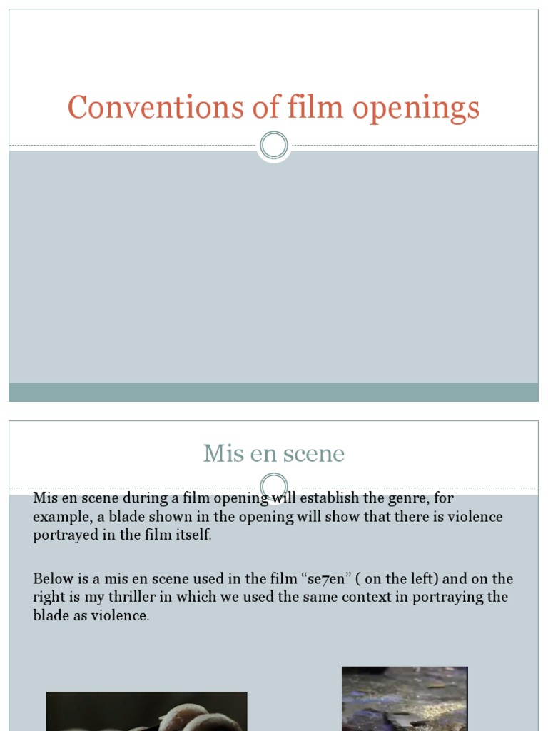 Film Opening Techniques and Atmosphere | PDF