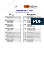 2013 Sherwood Hills Classic Round 1 Tee Times