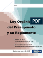 Ley Organica Del Presupuesto y Reglamento