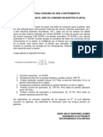 Calculo para Consumo de Aire A Instrumentos