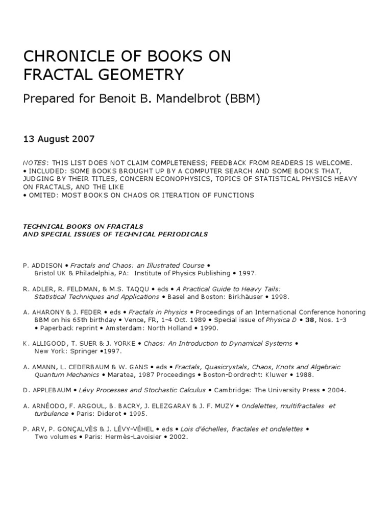 Chronicle Fractals Chaos Theory Fractal - 